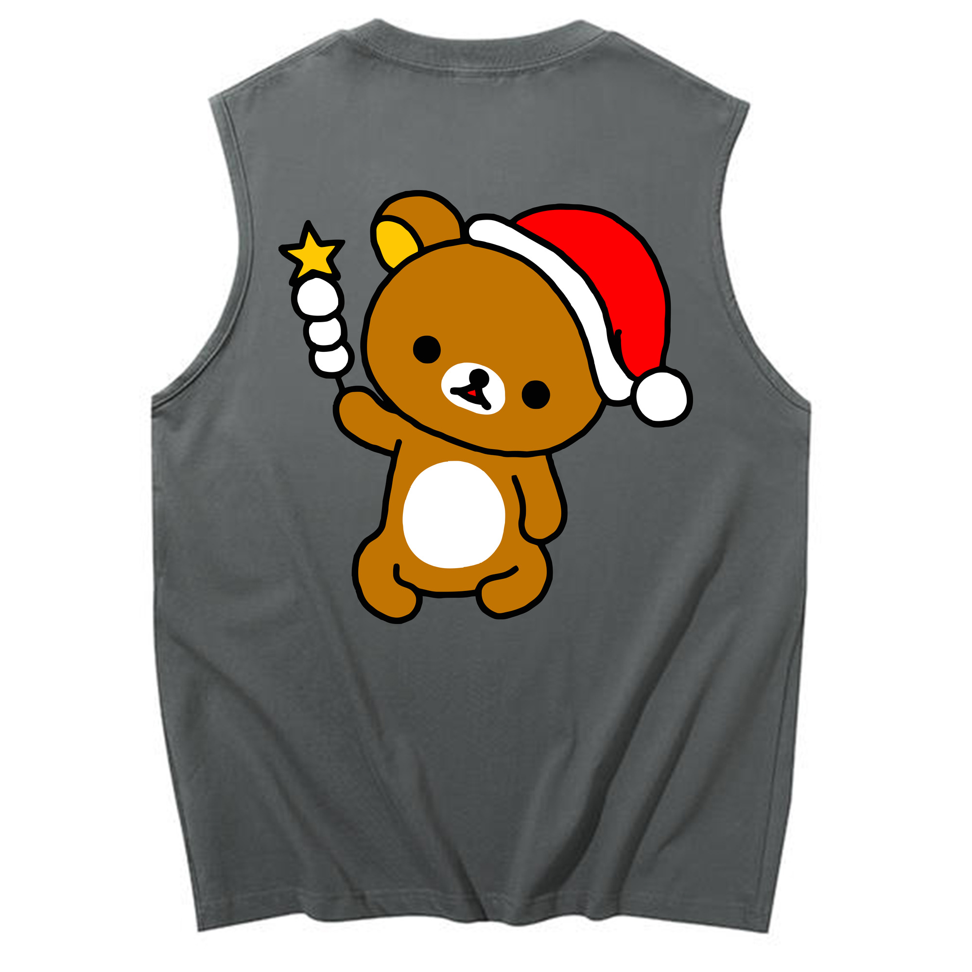 （画像用） リラックマ リラックマ キイロイトリ Rilakkuma Korilakkuma Kiiroitori コットン100％タンクトップ（背面プリント）